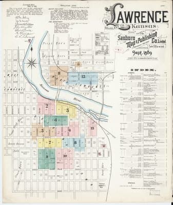 Sanborn Fire Insurance Map: Lawrence, Kansas (1889)