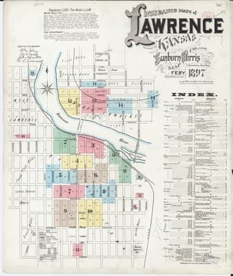 Sanborn Fire Insurance Map: Lawrence, Kansas (1897)
