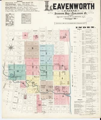 Sanborn Fire Insurance Map: Leavenworth, Kansas (1883)