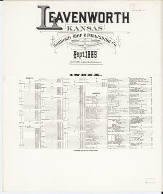Sanborn Fire Insurance Map: Leavenworth, Kansas (1889)