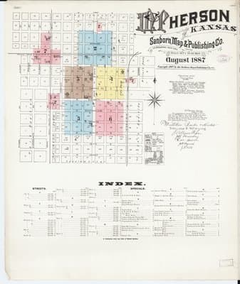 Sanborn Fire Insurance Map: Mcpherson, Kansas (1887)