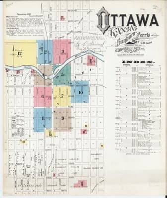 Sanborn Fire Insurance Map: Ottawa, Kansas (1893)