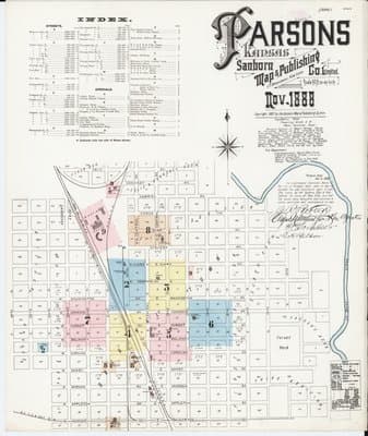 Sanborn Fire Insurance Map: Parsons, Kansas (1888)