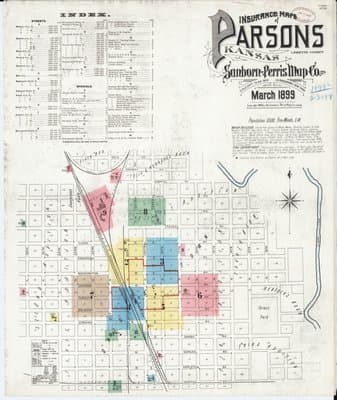 Sanborn Fire Insurance Map: Parsons, Kansas (1899)