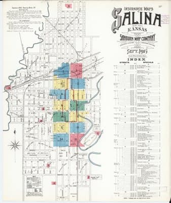 Sanborn Fire Insurance Map: Salina, Kansas (1905)