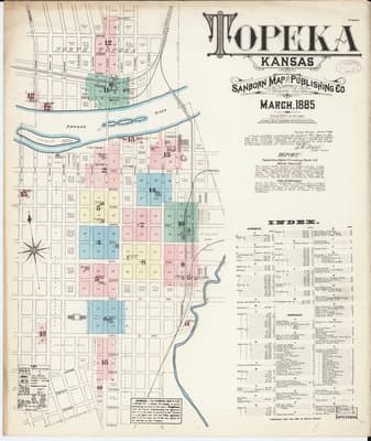 Sanborn Fire Insurance Map: Topeka, Kansas (1885)
