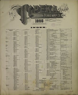 Sanborn Fire Insurance Map: Topeka, Kansas (1896)