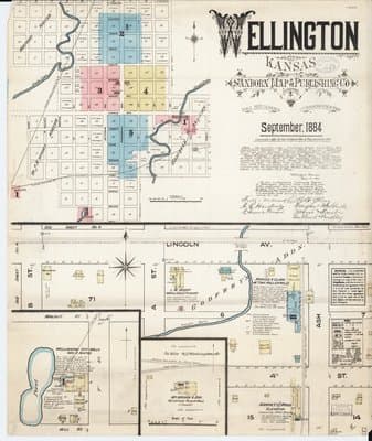 Sanborn Fire Insurance Map: Wellington, Kansas (1884)