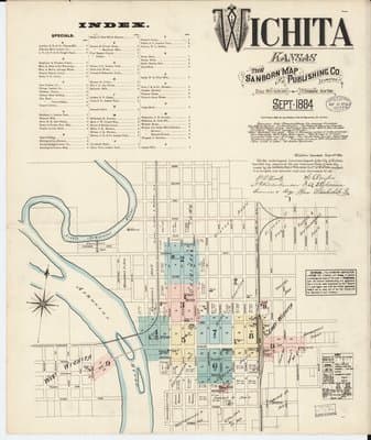 Sanborn Fire Insurance Map: Wichita, Kansas (1884)