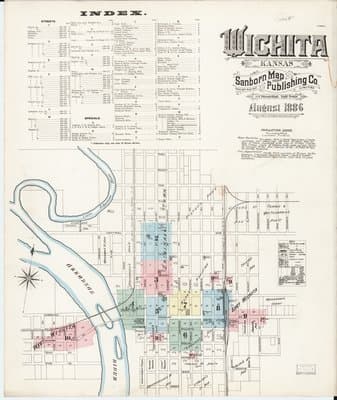 Sanborn Fire Insurance Map: Wichita, Kansas (1886)