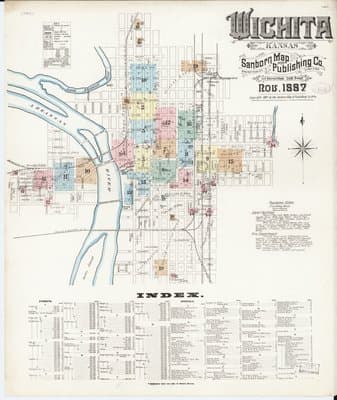 Sanborn Fire Insurance Map: Wichita, Kansas (1887)