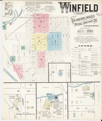 Sanborn Fire Insurance Map: Winfield, Kansas (1886)