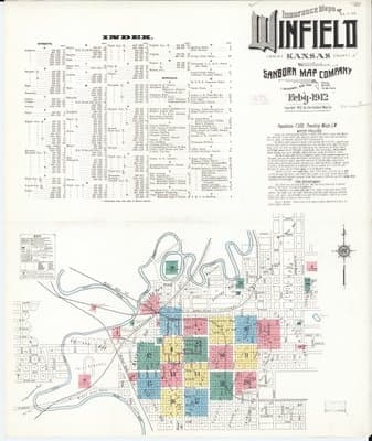 Sanborn Fire Insurance Map: Winfield, Kansas (1912)