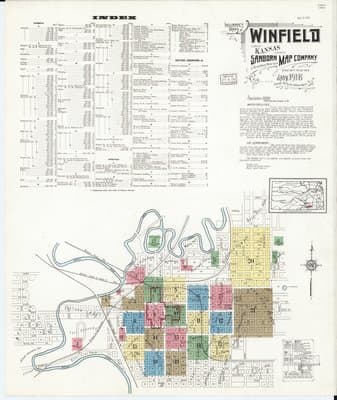 Sanborn Fire Insurance Map: Winfield, Kansas (1918)