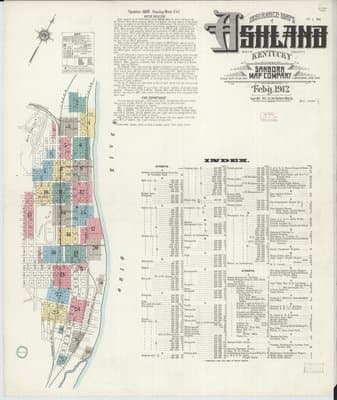 Sanborn Fire Insurance Map: Ashland, Kentucky (1912)