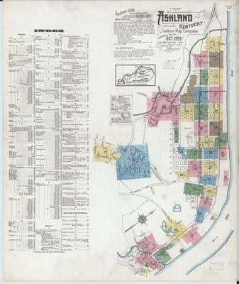 Sanborn Fire Insurance Map: Ashland, Kentucky (1920)