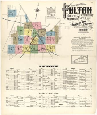Sanborn Fire Insurance Map: Fulton, Kentucky (1904)