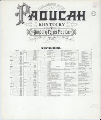 Sanborn Fire Insurance Map: Paducah, Kentucky (1901)