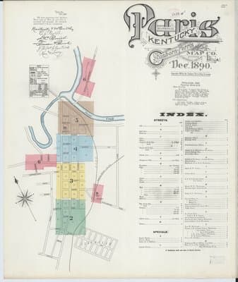 Sanborn Fire Insurance Map: Paris, Kentucky (1890)