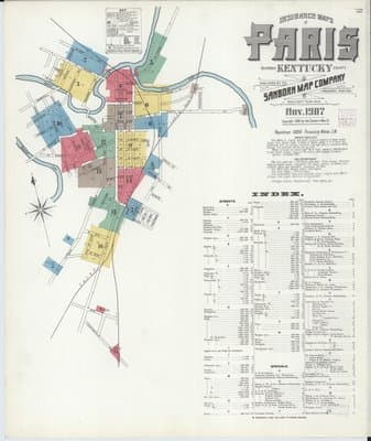 Sanborn Fire Insurance Map: Paris, Kentucky (1912)