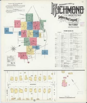 Sanborn Fire Insurance Map: Richmond, Kentucky (1907)