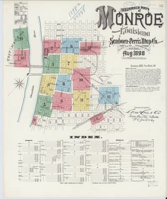 Sanborn Fire Insurance Map: Monroe, Louisiana (1898)