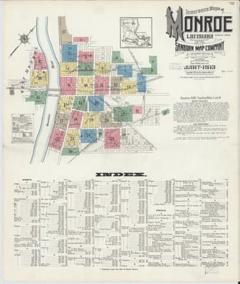 Sanborn Fire Insurance Map: Monroe, Louisiana (1913)
