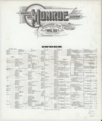 Sanborn Fire Insurance Map: Monroe, Louisiana (1920)