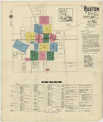 Sanborn Fire Insurance Map: Ruston, Louisiana (1922)