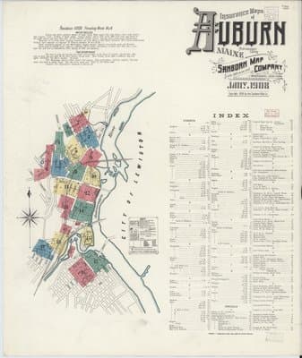 Sanborn Fire Insurance Map: Auburn, Maine (1908)