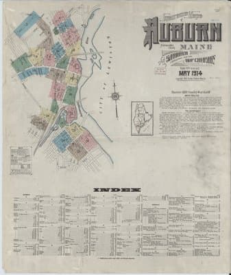 Sanborn Fire Insurance Map: Auburn, Maine (1914)