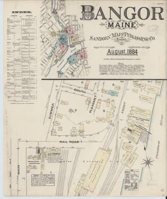 Sanborn Fire Insurance Map: Bangor, Maine (1884)