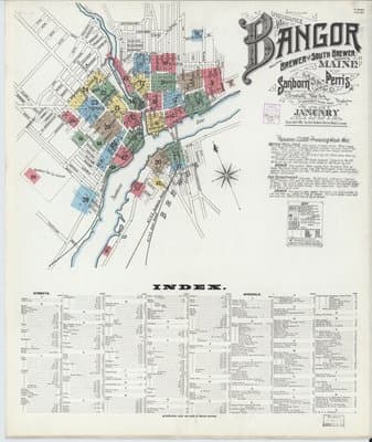 Sanborn Fire Insurance Map: Bangor, Maine (1901)