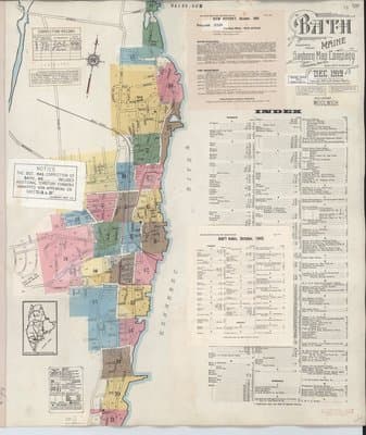Sanborn Fire Insurance Map: Bath, Maine (1919)