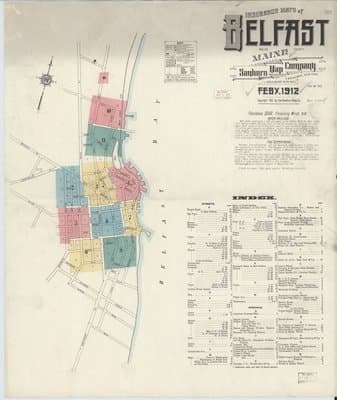 Sanborn Fire Insurance Map: Belfast, Maine (1912)