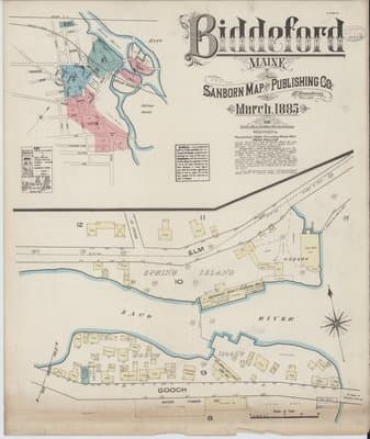 Sanborn Fire Insurance Map: Biddeford, Maine (1885)