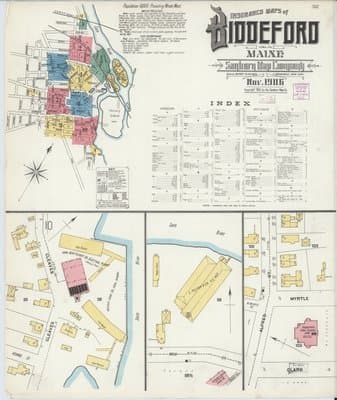 Sanborn Fire Insurance Map: Biddeford, Maine (1906)