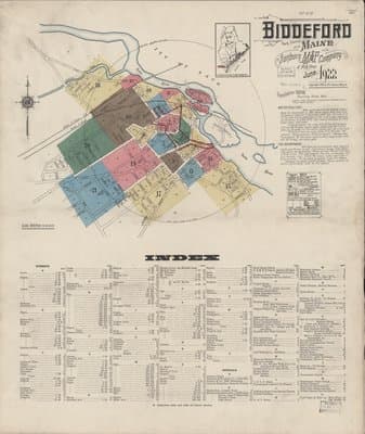 Sanborn Fire Insurance Map: Biddeford, Maine (1922)
