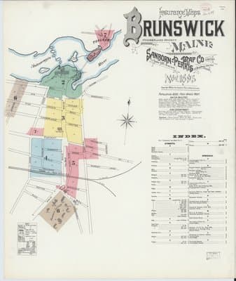 Sanborn Fire Insurance Map: Brunswick, Maine (1895)