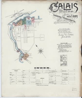 Sanborn Fire Insurance Map: Calais, Maine (1889)