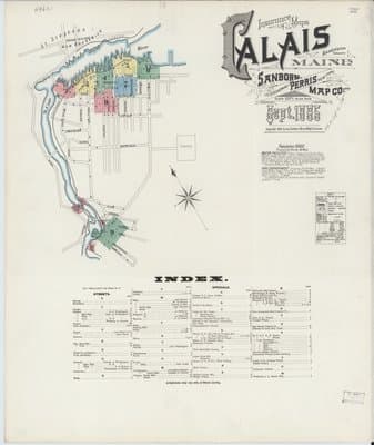 Sanborn Fire Insurance Map: Calais, Maine (1895)