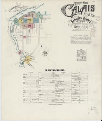 Sanborn Fire Insurance Map: Calais, Maine (1900)