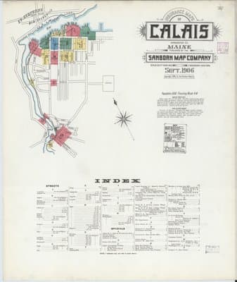 Sanborn Fire Insurance Map: Calais, Maine (1906)