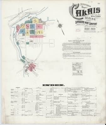 Sanborn Fire Insurance Map: Calais, Maine (1911)