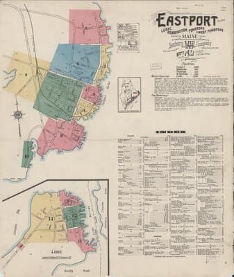 Sanborn Fire Insurance Map: Eastport, Maine (1921)