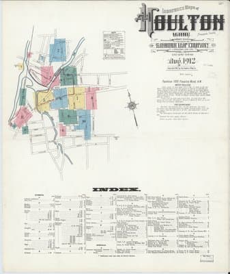 Sanborn Fire Insurance Map: Houlton, Maine (1912)
