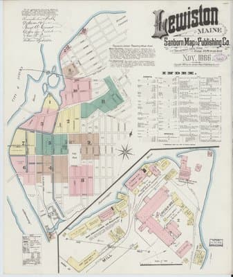 Sanborn Fire Insurance Map: Lewiston, Maine (1886)