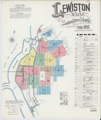 Sanborn Fire Insurance Map: Lewiston, Maine (1892)