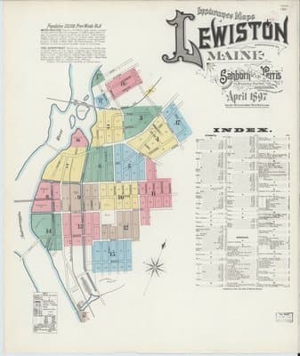 Sanborn Fire Insurance Map: Lewiston, Maine (1897)