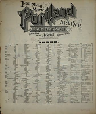 Sanborn Fire Insurance Map: Portland, Maine (1896)
